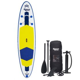 Aqua Leisure 10.6&#39; Inflatable Stand-Up Paddleboard Drop Stitch w/Oversized Backpack f/Board &amp; Accessories