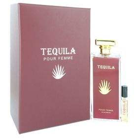 Tequila Pour Femme Red by Tequila Perfumes Eau De Parfum Spray + Free .17 oz Mini EDP Spray 3.3 oz