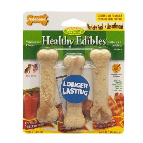 Nylabone Healthy Edibles All Natural Long Lasting Chew Treats Variety Pack 3 count; 1ea-Petite Up To 15 lb