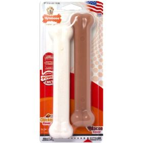 Nylabone Classic Twin Pack Power Chew Flavored Durable Dog Chew Toy Twin Pack; Bacon Chicken; 1ea-Large-Giant 2 ct