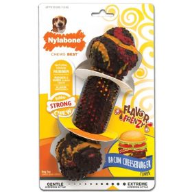 Nylabone Flavor Frenzy Strong Chew Toy Dog Toy Bacon Cheeseburger; 1ea-Medium-Wolf 1 ct