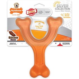 Nylabone Power Chew Wishbone Senior Dog Chew Toy Bison Flavor Large-Giant Up To 50 lb