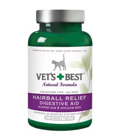 Vets Best Cat Hairball Relief Tablets 60 Count