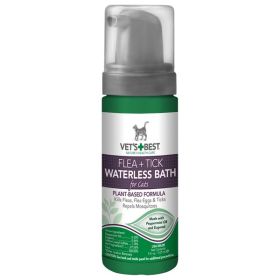 Vets Best Flea and Tick Cat Waterless Bath Foam 5 oz