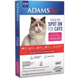 Adams Plus Flea and Tick Spot On for Cats and Kittens Over 5 lbs