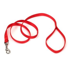 Coastal Single-Ply Nylon Dog Leash Red 3-4 in x 6 ft