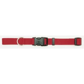 Coastal Adjustable Nylon Dog Collar with Plastic Buckle Red 3-8 in x 8-12 in