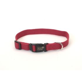 New Earth Soy Soy Adjustable Dog Collar Cranberry 3-4 in x 12-18 in