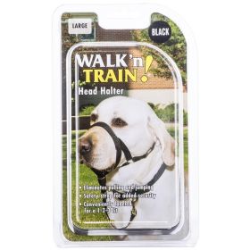 Walk 'n Train! Dog Head Halter, Black, LRG (3)