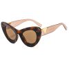 Retro Cat Eye Sunglasses Women Fashion Brand Designer Black Brown Shades UV400 Men Trending Clear Lens Anti Blue Sun Glasses