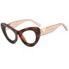 Retro Cat Eye Sunglasses Women Fashion Brand Designer Black Brown Shades UV400 Men Trending Clear Lens Anti Blue Sun Glasses