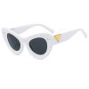 Retro Cat Eye Sunglasses Women Fashion Brand Designer Black Brown Shades UV400 Men Trending Clear Lens Anti Blue Sun Glasses