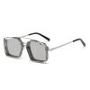 Women Sunglasses Fashion Square Sunglass Steam Punk Metal Sun Glasses Retro Men UV400 Black Brown Shades Double Bridge Eyewear