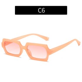 Fashion Rectangle Sunglasses Women Leopard Frame Glasses Retro Sunglass Men Luxury Designer Eyewear UV400 Sun Glass Brown Shades (Lens Color: jelly pink)