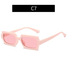 Fashion Rectangle Sunglasses Women Leopard Frame Glasses Retro Sunglass Men Luxury Designer Eyewear UV400 Sun Glass Brown Shades (Lens Color: pink pink)