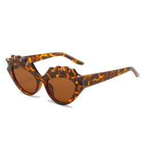 Fashion Cat Eye Sunglasses Women Color Block Sunglass Vintage Sun Glass Men Luxury Brand Design Eyewear UV400 Brown Shades (Lens Color: leopard brown)