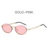 Fashion Rimless Oval Sunglasses Women Glasses Retro Sunglass Men Luxury Designer Driving Eyewear UV400 Sun Glass BrownShades