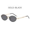 Fashion Rimless Oval Sunglasses Women Glasses Retro Sunglass Men Luxury Designer Driving Eyewear UV400 Sun Glass BrownShades