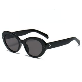 Fashion Pilot Sunglasses Women Polygonal Glasses Retro Sunglass Men Double Bridge Eyewear UV400 Sun Glass Gradient Shades (Lens Color: black black)