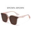 Fashion Square Sunglasses Women Rivets Sunglass Vintage Large Frame Sun Glass Men Luxury Brand Design Eyewear UV400 Brown Shades