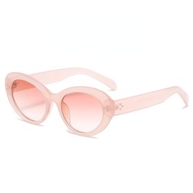 Fashion Pilot Sunglasses Women Polygonal Glasses Retro Sunglass Men Double Bridge Eyewear UV400 Sun Glass Gradient Shades (Lens Color: pink pink)