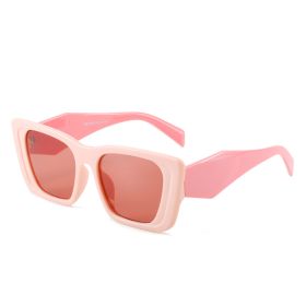 Fashion Cat Eye Sunglasses Women Leopard Sunglass Vintage Sun Glass Men Luxury Brand Design Eyewear UV400 Black Brown Shades (Lens Color: pink pink)