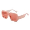 Retro Polygon Square Women Sunglasses Fashion Wide Legs Plaid Decoration Blue Pink Men Punk Sun Glasses Brown Shades UV400