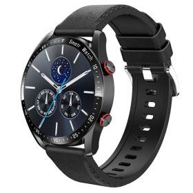 New ECG+PPG Bluetooth Call Smart Watch Men Smart Clock Sports Fitness Tracker Smartwatch For Android IOS PK I9 Smart Watch (Color: Black leather belt)