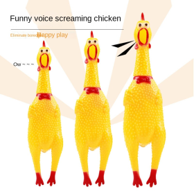 Pet supplies screaming chicken pet toys super funny screaming chicken dog toys (size: small)