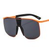 Fashionable and modern color metal one-piece sunglasses for men and women large frame integrated sunglasses