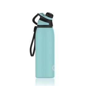 Healter Leakproof Free Drinking Water Bottle with Spout Lid for; Stainless Steel Sports Water Bottle for Fitness;  Gym and Outdoor Sports (Color: Green, size: 34 oz)