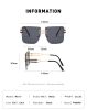 Fashion Square Sunglasses Women Rimless Glasses Retro Brown Sunglass Men Luxury Designer Eyewear UV400 Sun Glass Gradient Shades