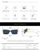 Fashion Square Personality Sunglasses Women Rectangle Sunglass Vintage Hollow Out Sun Glass Men Eyewear UV400 Black Brown Shades