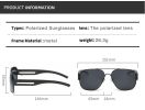 Fashion Pilot Polarized Sunglasses Men Glasses Retro Sunglass Luxury Designer Eyewear Driving UV400 Sun Glass Black Shades