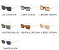 Fashion Square Personality Sunglasses Women Rectangle Sunglass Vintage Hollow Out Sun Glass Men Eyewear UV400 Black Brown Shades