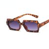 Fashion Rectangle Sunglasses Women Leopard Frame Glasses Retro Sunglass Men Luxury Designer Eyewear UV400 Sun Glass Brown Shades