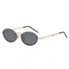 Fashion Rimless Oval Sunglasses Women Glasses Retro Sunglass Men Luxury Designer Driving Eyewear UV400 Sun Glass BrownShades