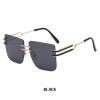 Fashion Square Sunglasses Women Rimless Glasses Retro Brown Sunglass Men Luxury Designer Eyewear UV400 Sun Glass Gradient Shades