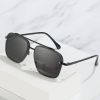 Fashion Square Sunglasses Women Mental Glasses Retro Sunglass Men Double Bridge Black Eyewear UV400 Sun Glass Gradient Shades