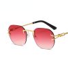 Fashion Riless Sunglasses Women Square Glasses Retro Sunglass Men Luxury Designer Eyewear UV400 Sun Glass Gradient Brown Shades