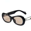 Fashion Oval Sunglasses Women Jelly Color Glasses Retro Sunglass Men Luxury Designer Eyewear UV400 Sun Glass Black Brown Shades