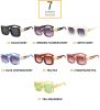 Fashion Rectangle Sunglasses Women Colourful Pattern Sunglass Vintage Sun Glass Men Luxury Design Eyewear UV400 Gradient Shades