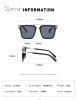 Fashion Square Sunglasses Men Oversized Glasses Retro Sunglass Luxury Designer Fishing Eyewear UV400 Sun Glass Gradient Shades