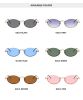 Fashion Rimless Oval Sunglasses Women Glasses Retro Sunglass Men Luxury Designer Driving Eyewear UV400 Sun Glass BrownShades