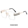 Fashion Square Sunglasses Women Rimless Glasses Retro Brown Sunglass Men Luxury Designer Eyewear UV400 Sun Glass Gradient Shades