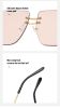 Fashion Square Sunglasses Women Rimless Glasses Retro Brown Sunglass Men Luxury Designer Eyewear UV400 Sun Glass Gradient Shades