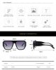 Fashion Square Sunglasses Women Big Frame Glasses Retro Sunglass Men Luxury Designer Eyewear UV400 Sun Glass Gradient Shades