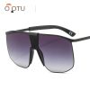 Fashionable and modern color metal one-piece sunglasses for men and women large frame integrated sunglasses