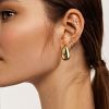 Chunky Gold Hoop Earrings for Women; Lightweight Waterdrop Hoops Earrings with 18K Real Gold Plated; Hypoallergenic Trendy Jewelry for Girls Women